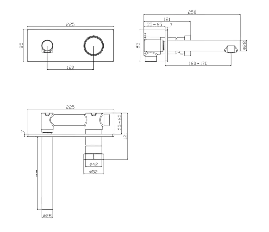 Wall Mounted Bathroom Faucet(MBF-506) thumbnail 2