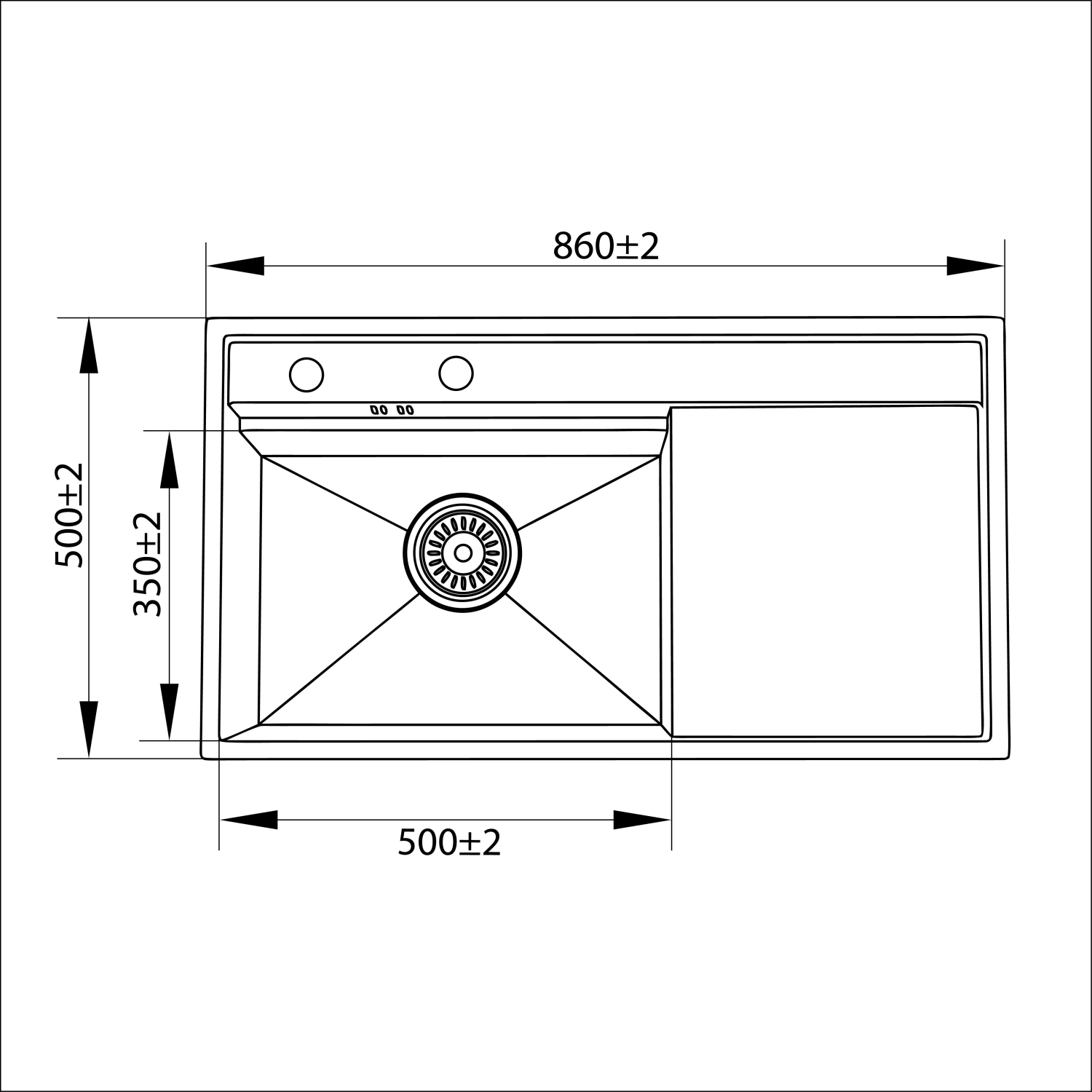 Stainless Steel Kitchen Sink (P03-908) thumbnail 2