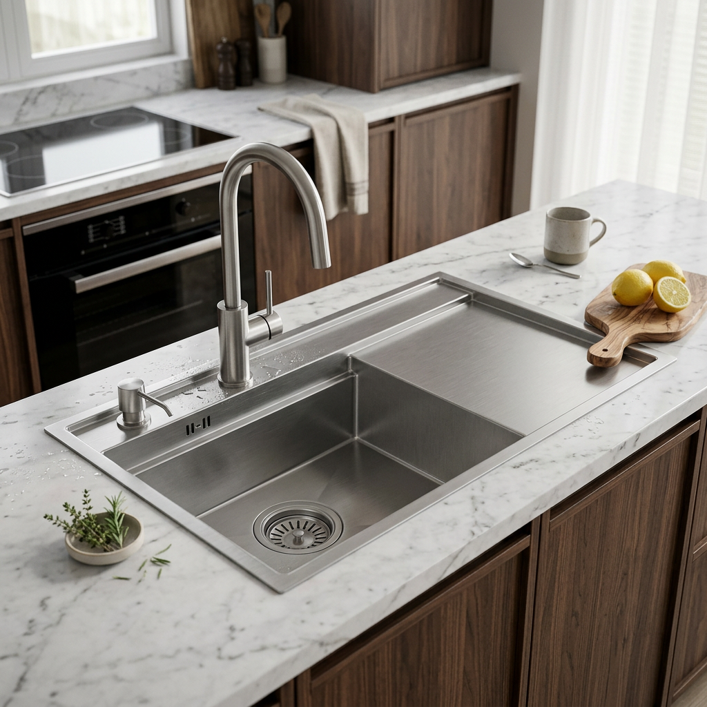 Stainless Steel Kitchen Sink (P03-908) thumbnail 3