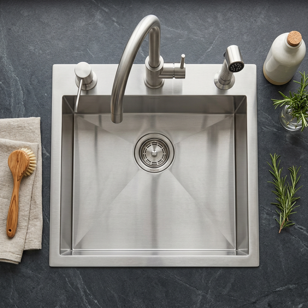 Stainless Steel Kitchen Sink (N01-802LX) thumbnail 2