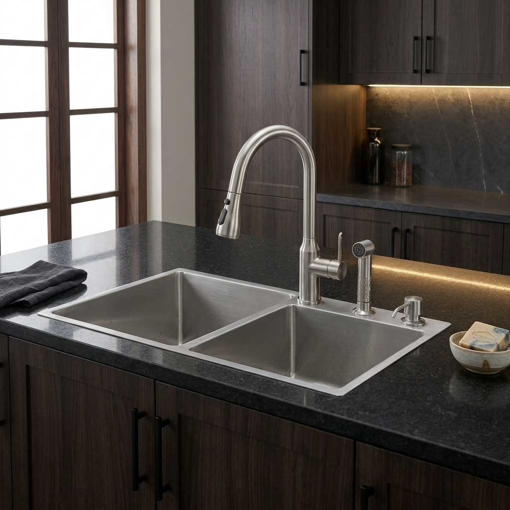 Stainless Steel Kitchen Sink (N02-807LX) thumbnail 5