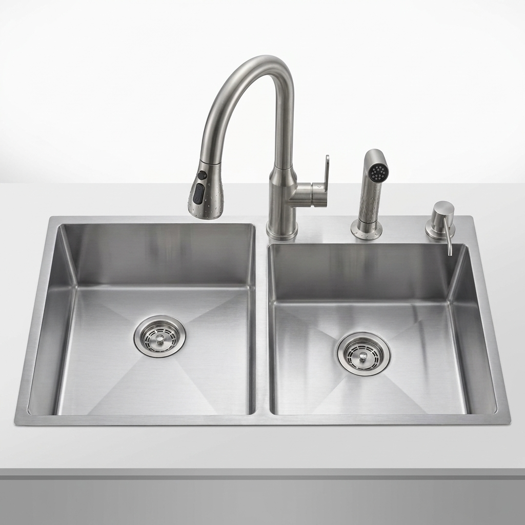 Stainless Steel Kitchen Sink (N02-808LX) thumbnail 4