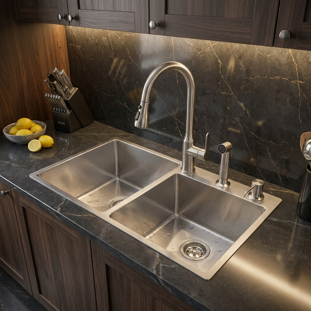 Stainless Steel Kitchen Sink (N02-810LX) thumbnail 5