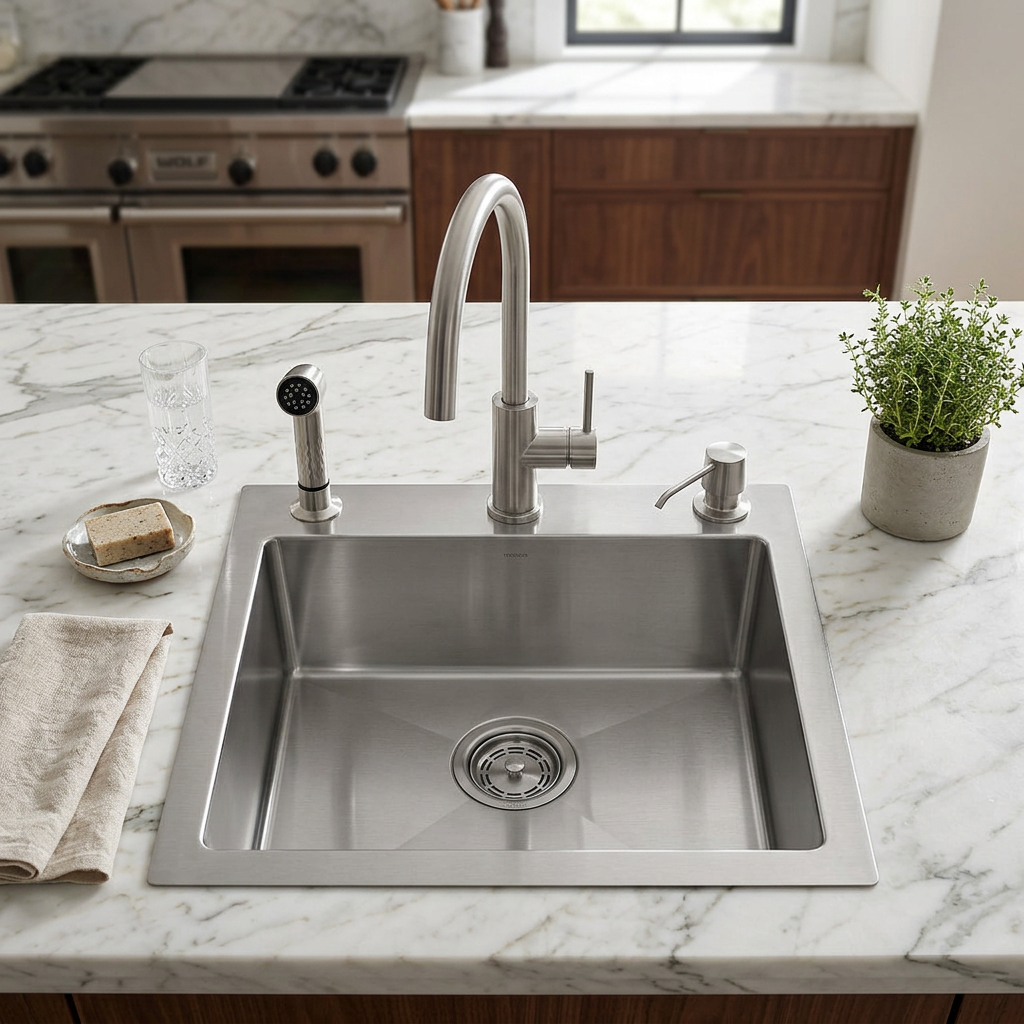 Stainless Steel Kitchen Sink (N01-801WA) thumbnail 3