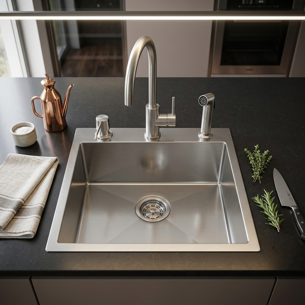 Stainless Steel Kitchen Sink (N01-802WA) thumbnail 4