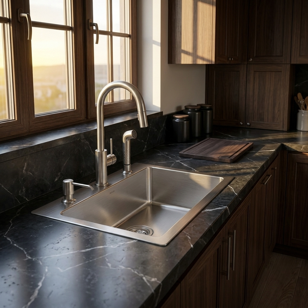 Stainless Steel Kitchen Sink (N01-804WA) thumbnail 5