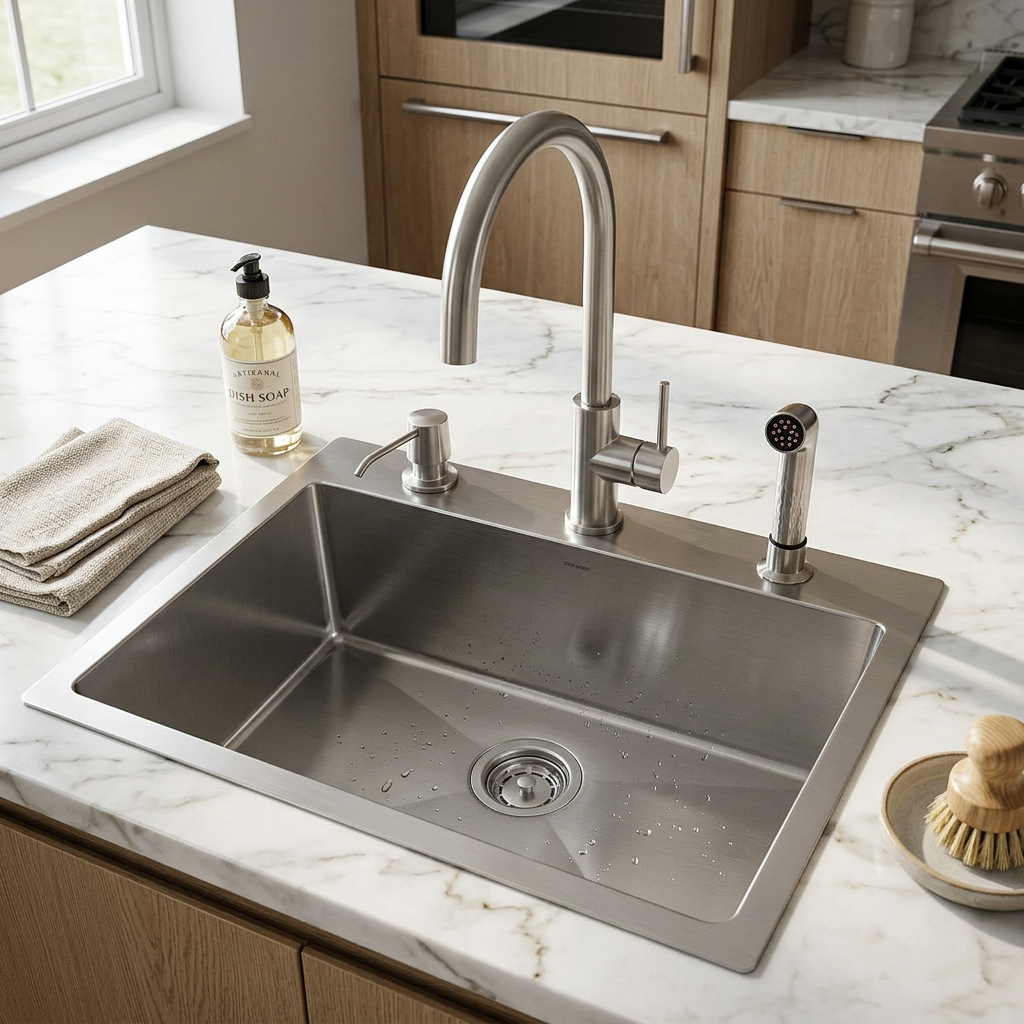 Stainless Steel Kitchen Sink (N01-805WA) thumbnail 6