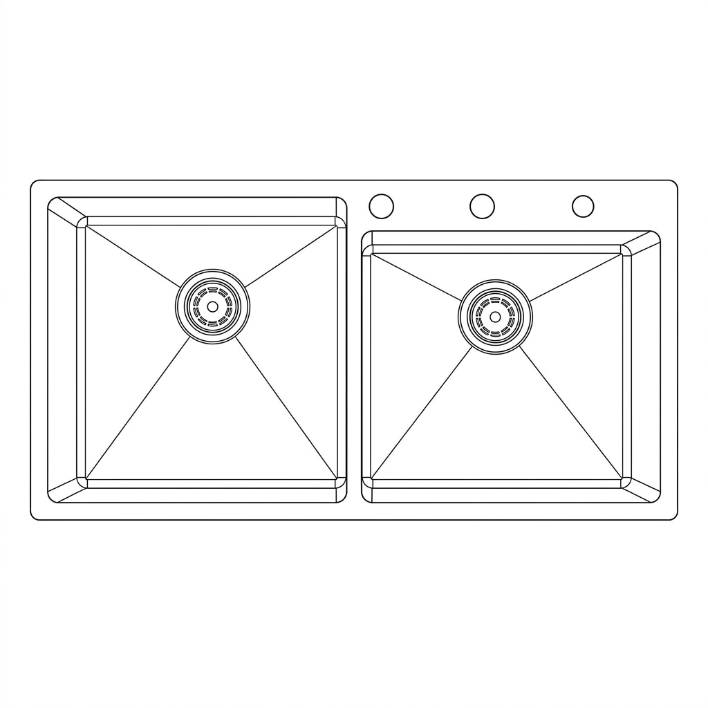 Stainless Steel Kitchen Sink (N02-808WA) thumbnail 2