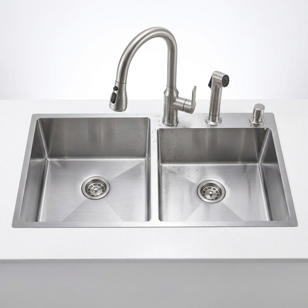 Stainless Steel Kitchen Sink (N02-809WA) thumbnail 5