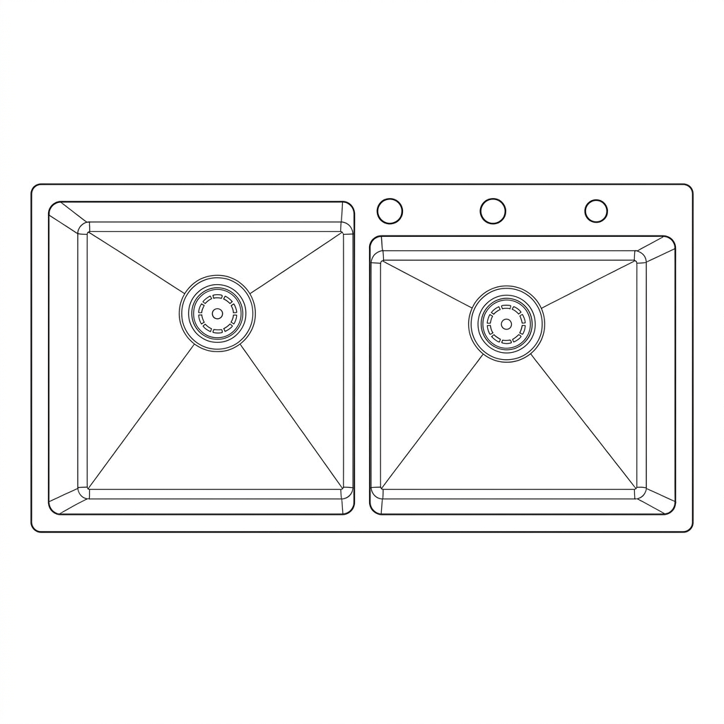 Stainless Steel Kitchen Sink (N02-810WA) thumbnail 2