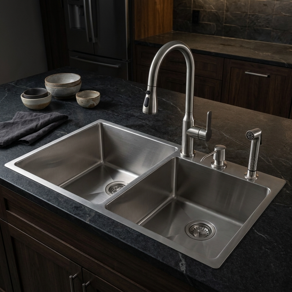 Stainless Steel Kitchen Sink (N02-811WA) thumbnail 3