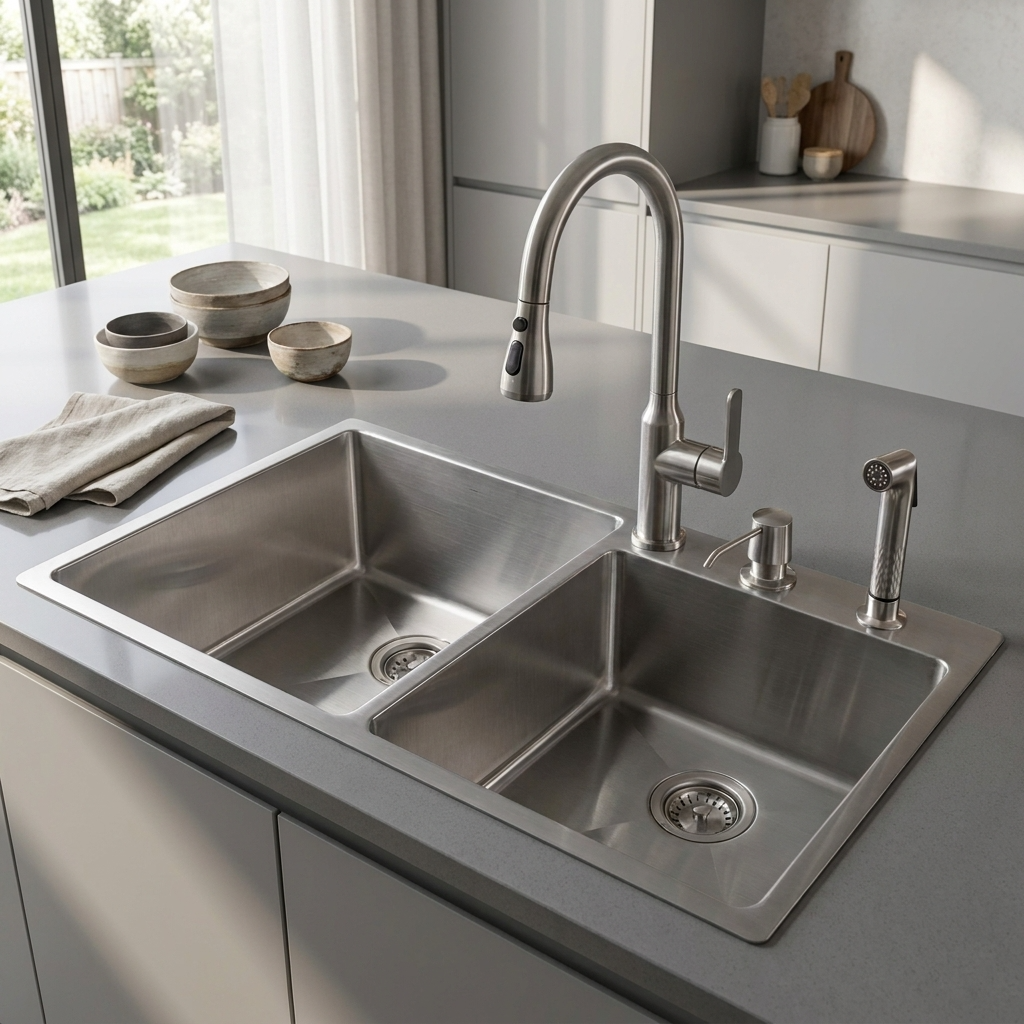 Stainless Steel Kitchen Sink (N02-811WA) thumbnail 4