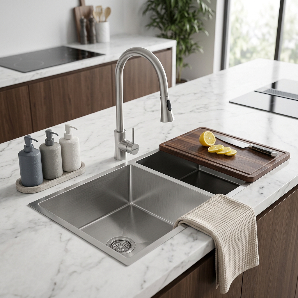 Stainless Steel Kitchen Sink(E02-708) thumbnail 2