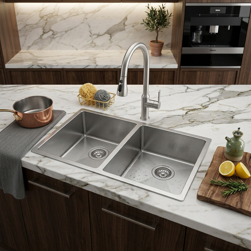 Stainless Steel Kitchen Sink(E02-709) thumbnail 2