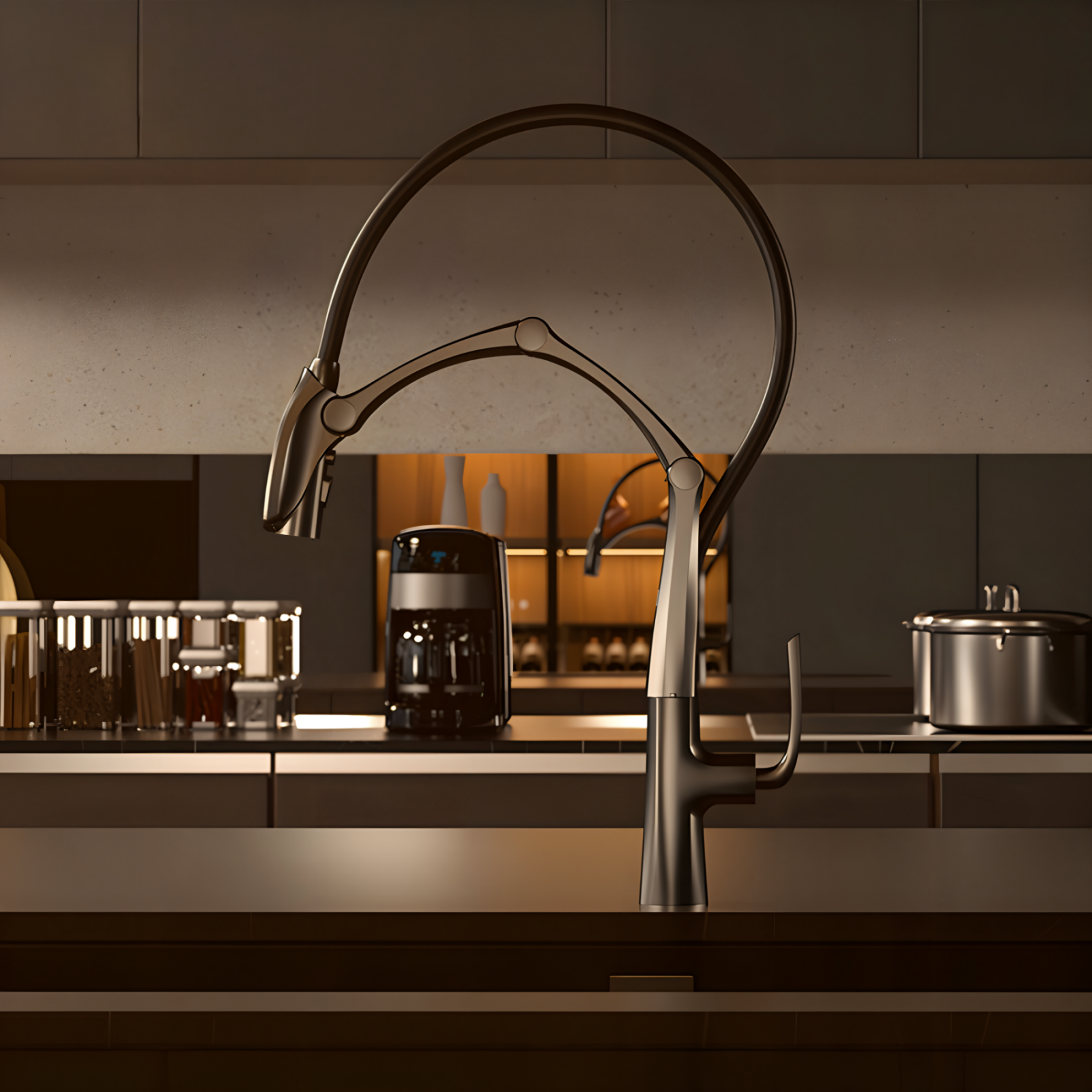 Flexible Spout Kitchen Faucet(MKF-30421T (with Touch Sensor)