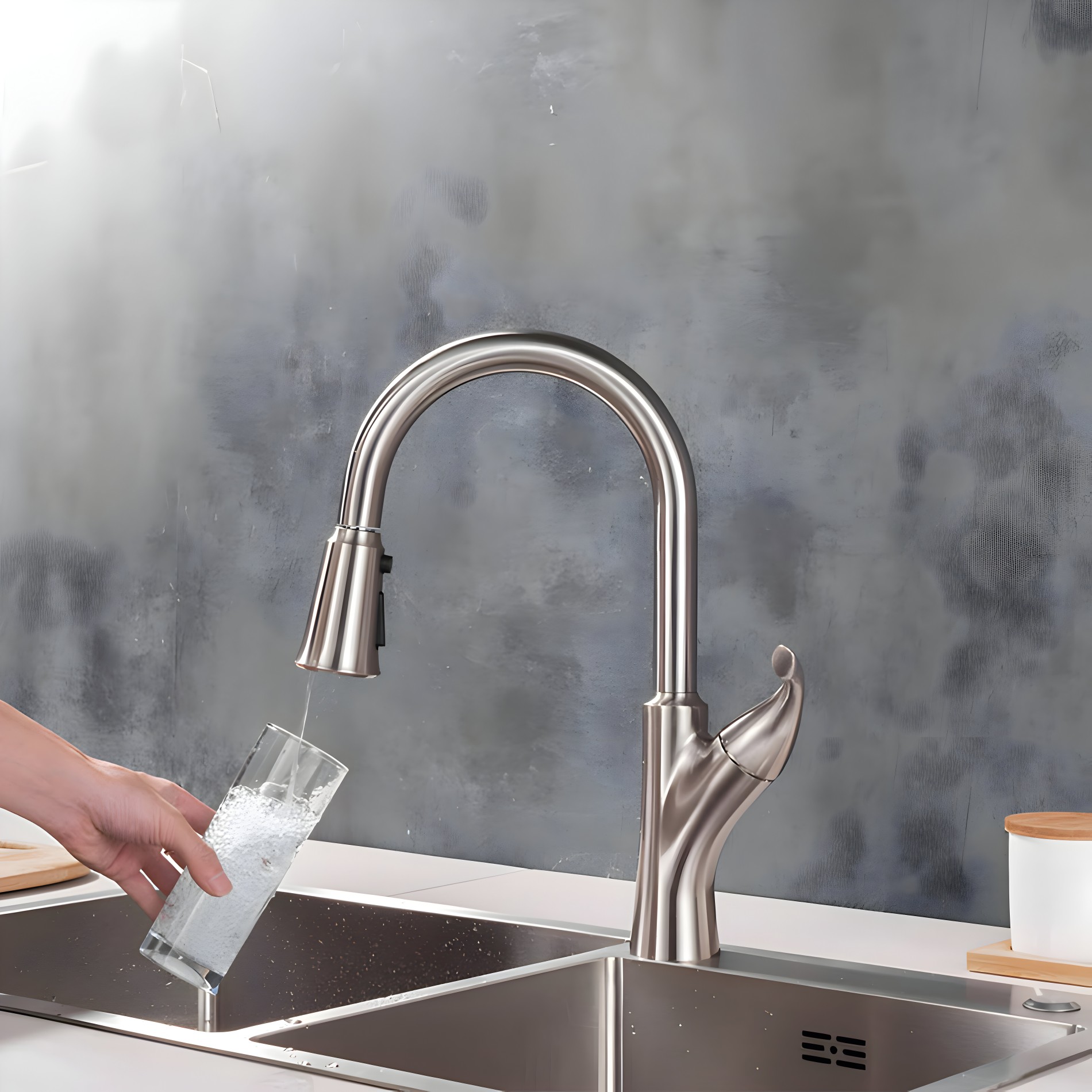 Pull Down Kitchen Faucet with Filtered Drinking Water(MKF-30428)