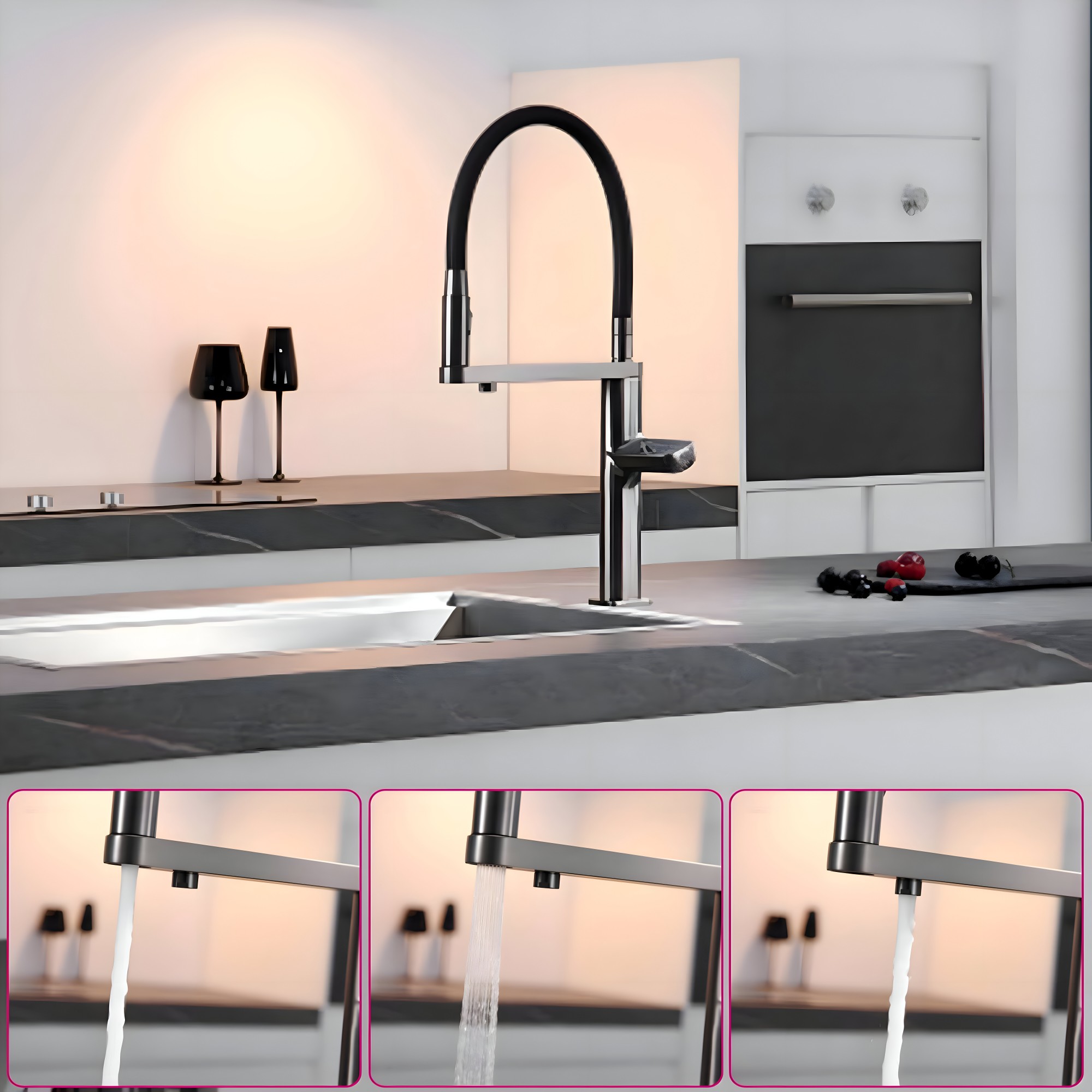Flexible Spout Kitchen Faucet with Filtered Water(MKF-30422)