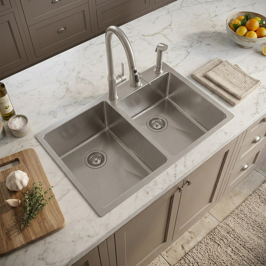 Stainless Steel Kitchen Sink (N02-807LX)