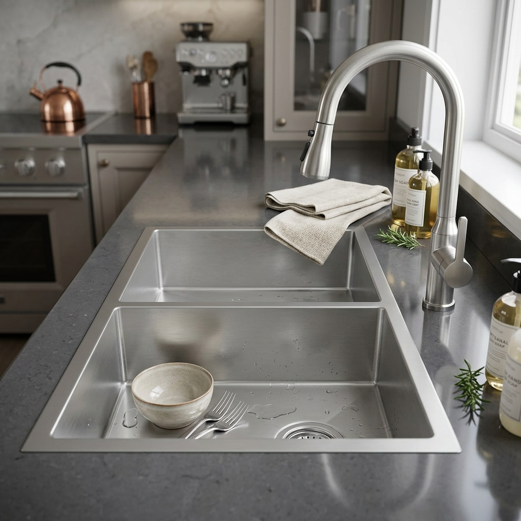Stainless Steel Kitchen Sink (N01-813WA) thumbnail 2