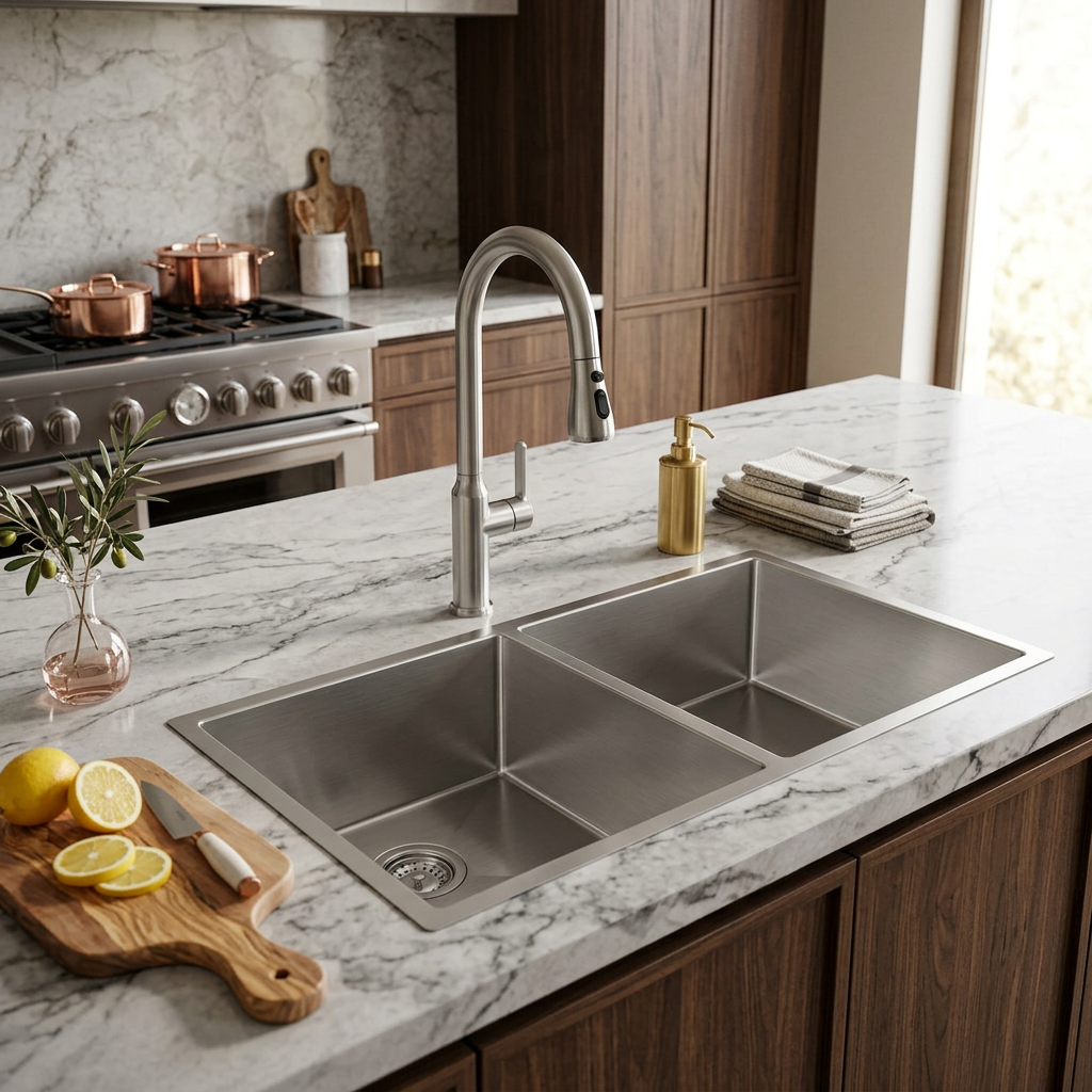 Stainless Steel Kitchen Sink (N01-813WA) thumbnail 3